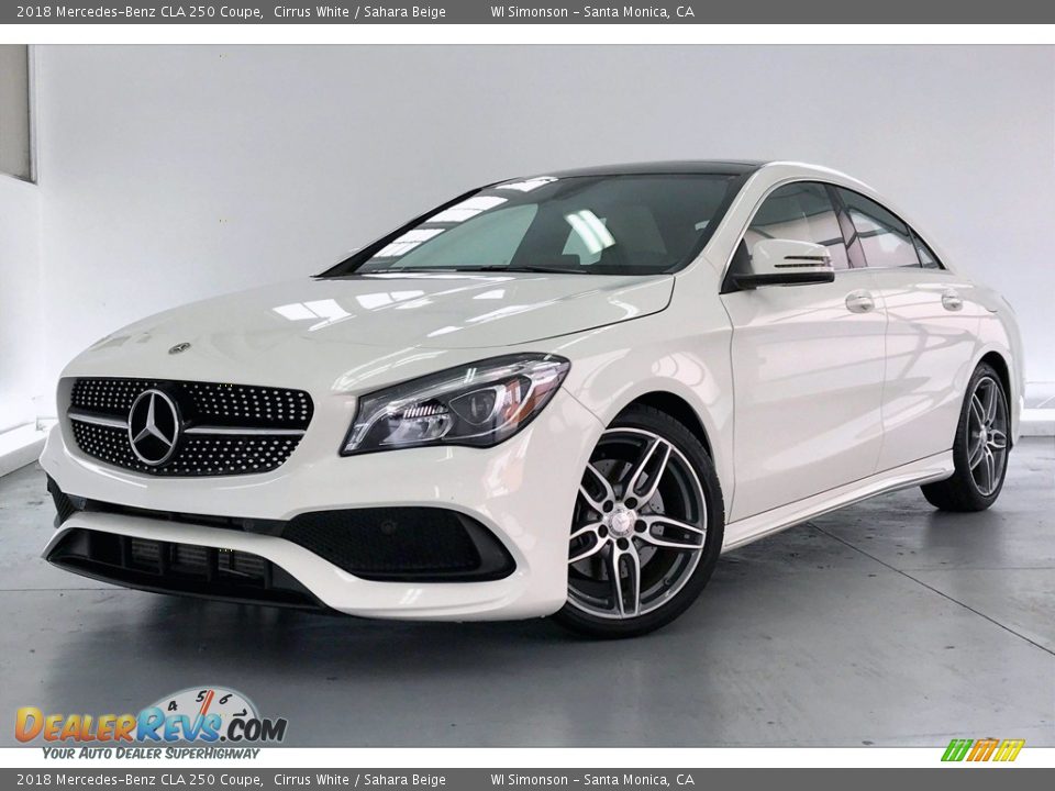 2018 Mercedes-Benz CLA 250 Coupe Cirrus White / Sahara Beige Photo #12