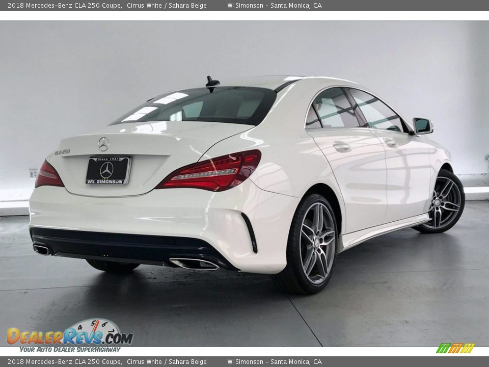 2018 Mercedes-Benz CLA 250 Coupe Cirrus White / Sahara Beige Photo #16