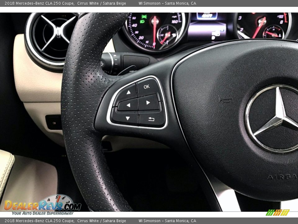 2018 Mercedes-Benz CLA 250 Coupe Cirrus White / Sahara Beige Photo #18