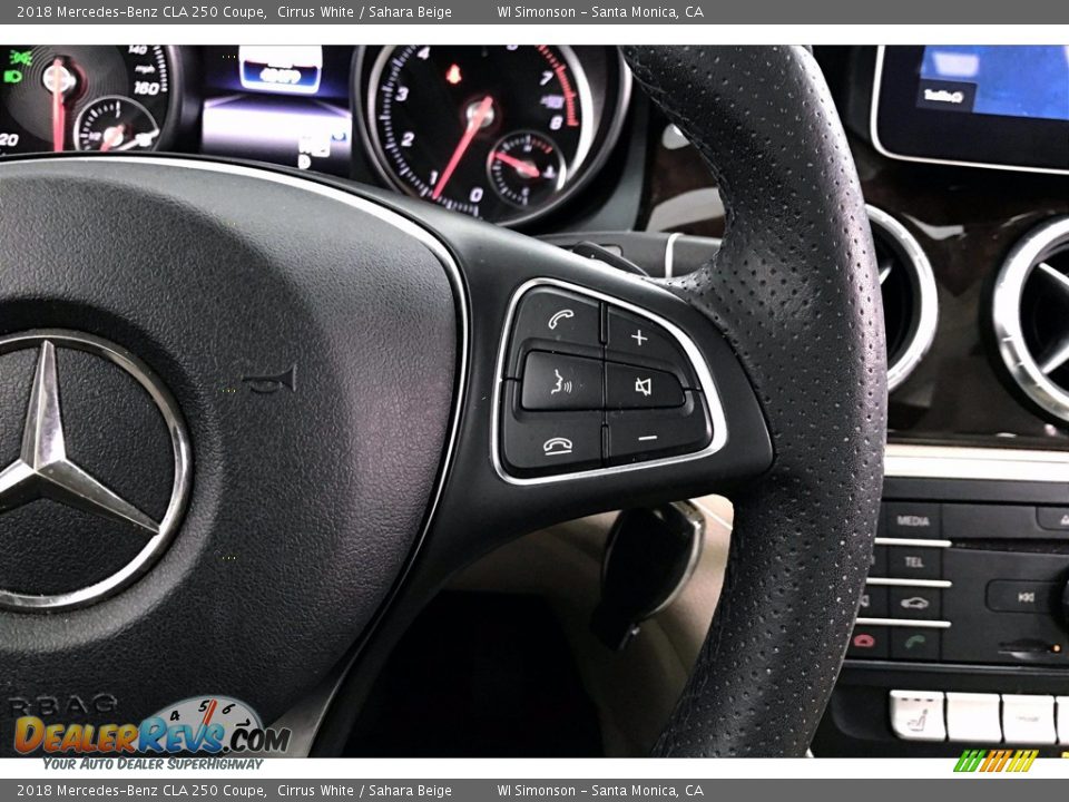 2018 Mercedes-Benz CLA 250 Coupe Cirrus White / Sahara Beige Photo #19