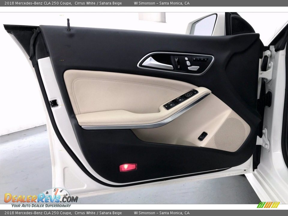 2018 Mercedes-Benz CLA 250 Coupe Cirrus White / Sahara Beige Photo #25