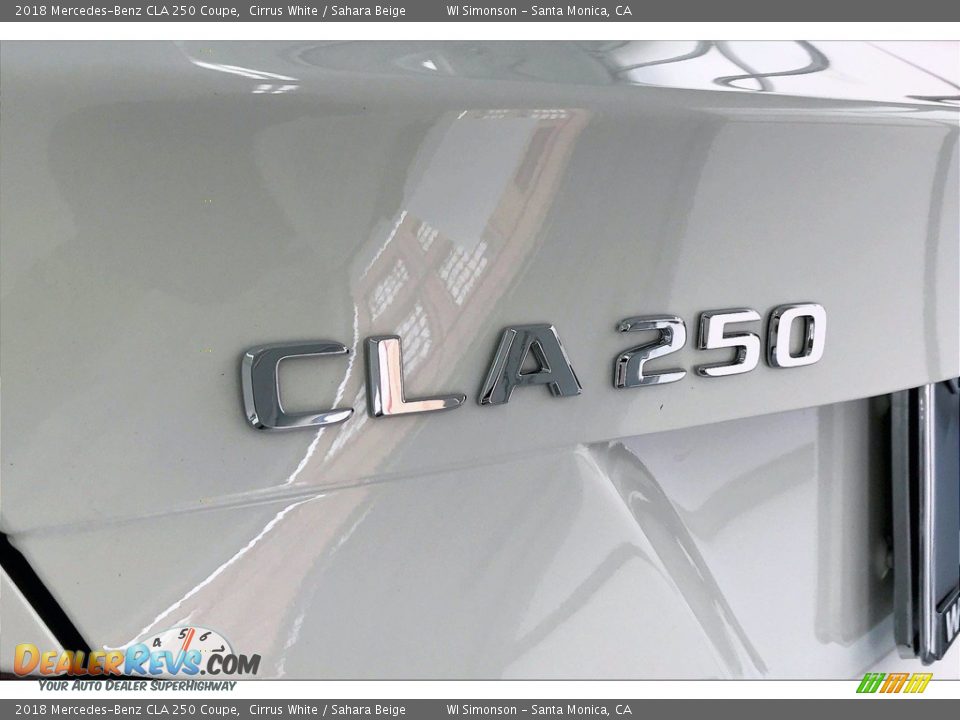 2018 Mercedes-Benz CLA 250 Coupe Cirrus White / Sahara Beige Photo #27
