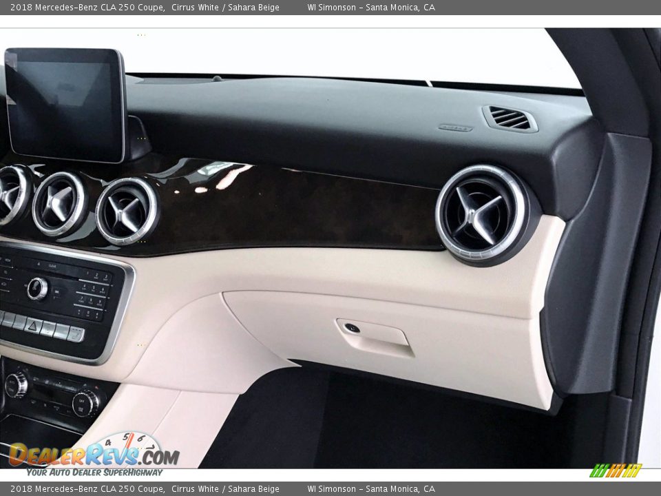 2018 Mercedes-Benz CLA 250 Coupe Cirrus White / Sahara Beige Photo #28