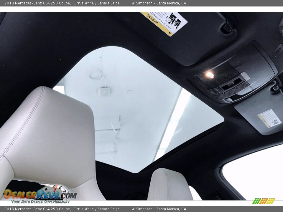 2018 Mercedes-Benz CLA 250 Coupe Cirrus White / Sahara Beige Photo #29