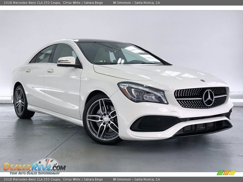 2018 Mercedes-Benz CLA 250 Coupe Cirrus White / Sahara Beige Photo #34