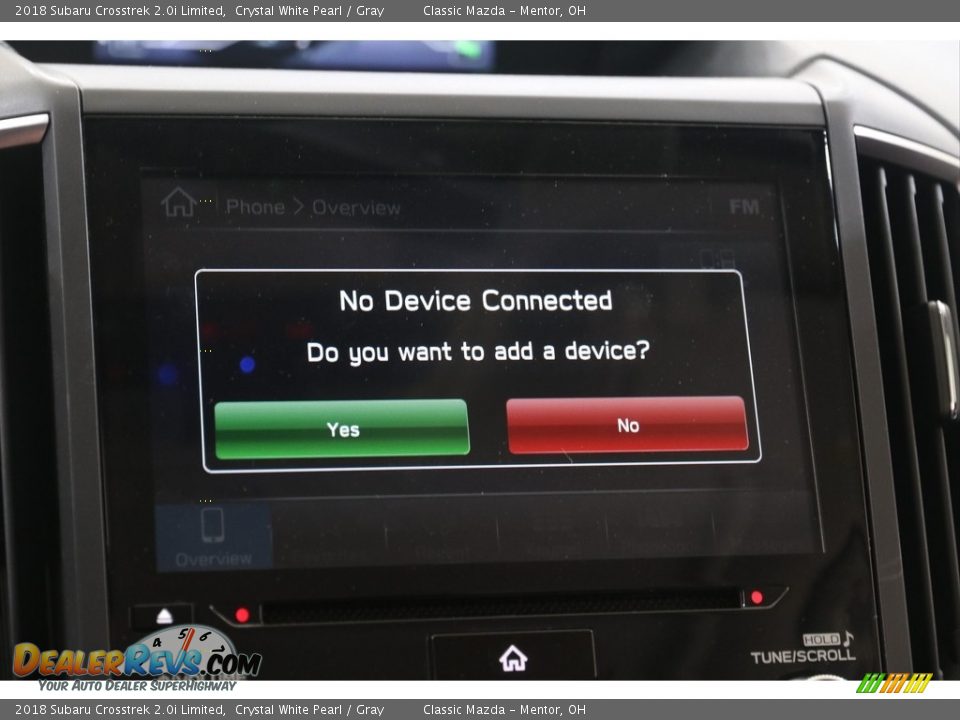 2018 Subaru Crosstrek 2.0i Limited Crystal White Pearl / Gray Photo #12