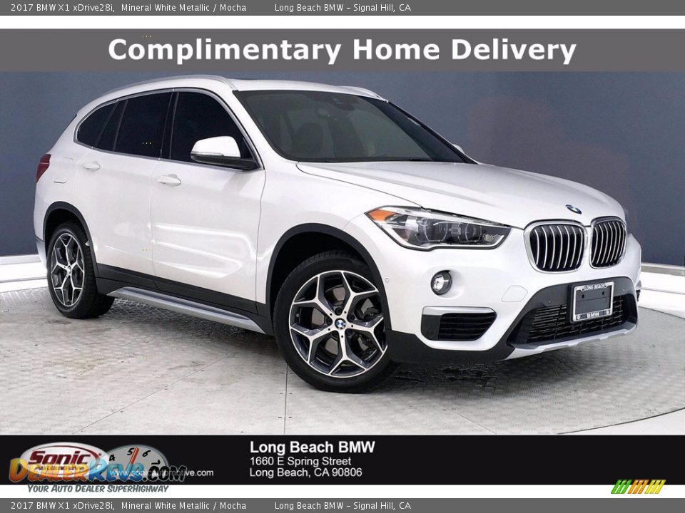 2017 BMW X1 xDrive28i Mineral White Metallic / Mocha Photo #1