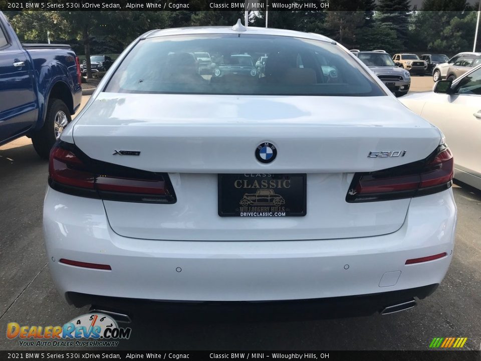 2021 BMW 5 Series 530i xDrive Sedan Alpine White / Cognac Photo #4