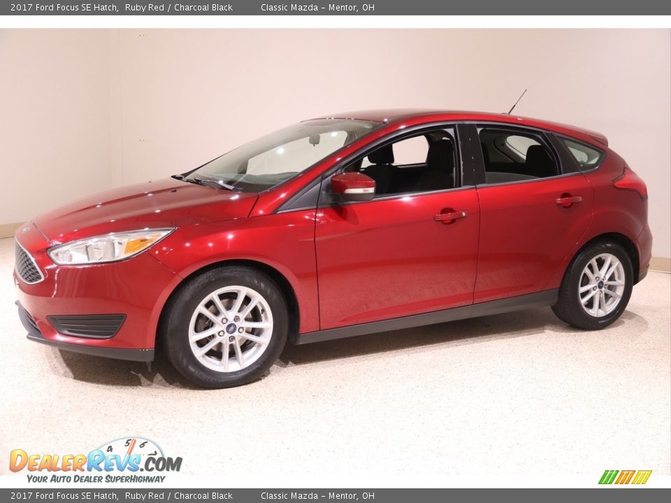 2017 Ford Focus SE Hatch Ruby Red / Charcoal Black Photo #3