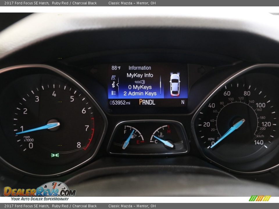 2017 Ford Focus SE Hatch Ruby Red / Charcoal Black Photo #8