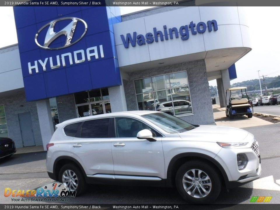 2019 Hyundai Santa Fe SE AWD Symphony Silver / Black Photo #2