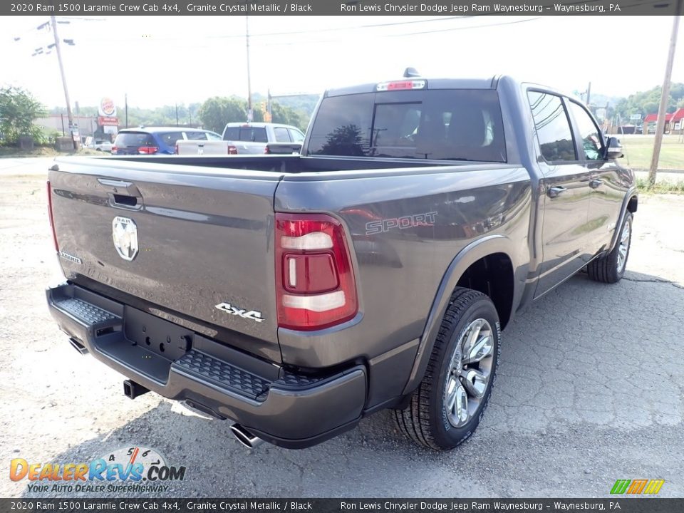 2020 Ram 1500 Laramie Crew Cab 4x4 Granite Crystal Metallic / Black Photo #5