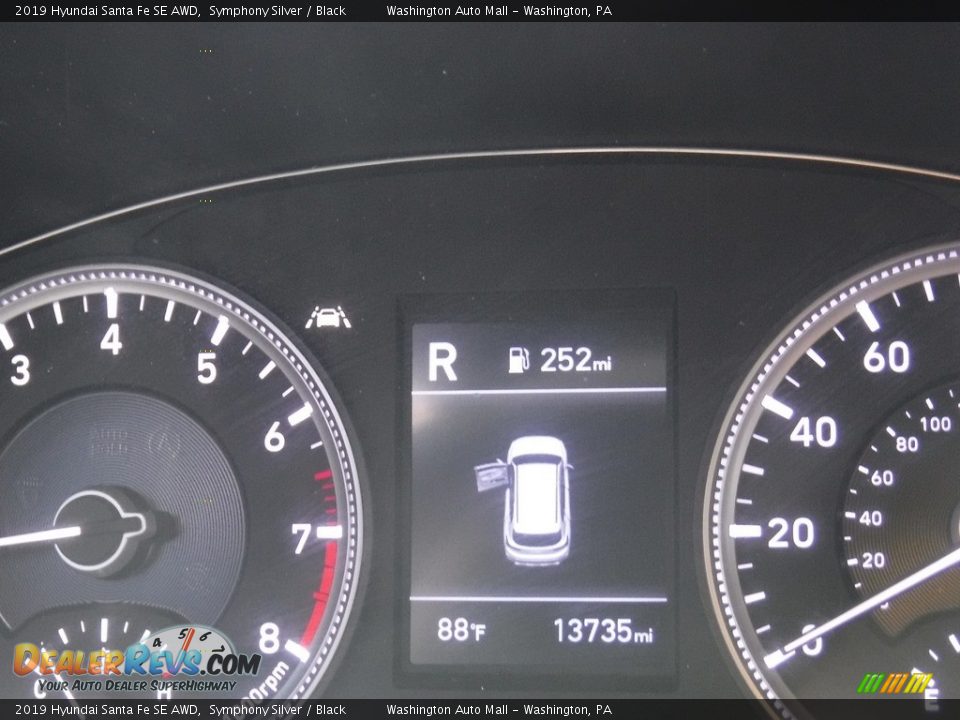 2019 Hyundai Santa Fe SE AWD Symphony Silver / Black Photo #28