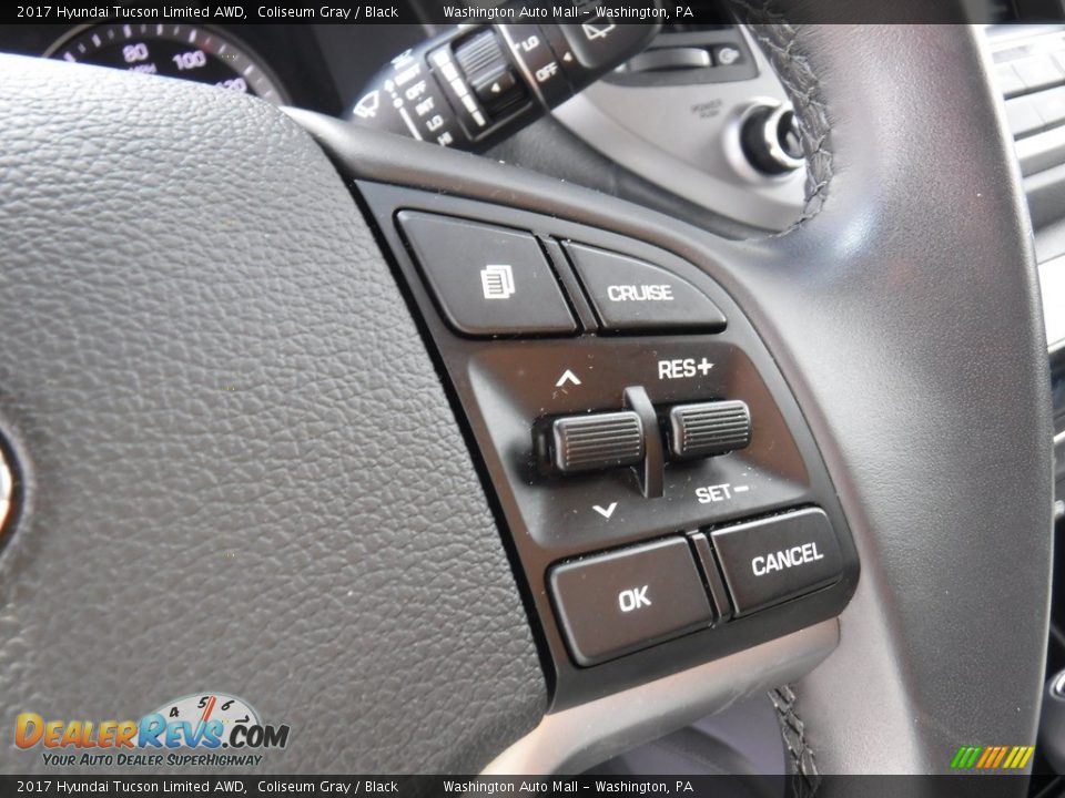 2017 Hyundai Tucson Limited AWD Coliseum Gray / Black Photo #22