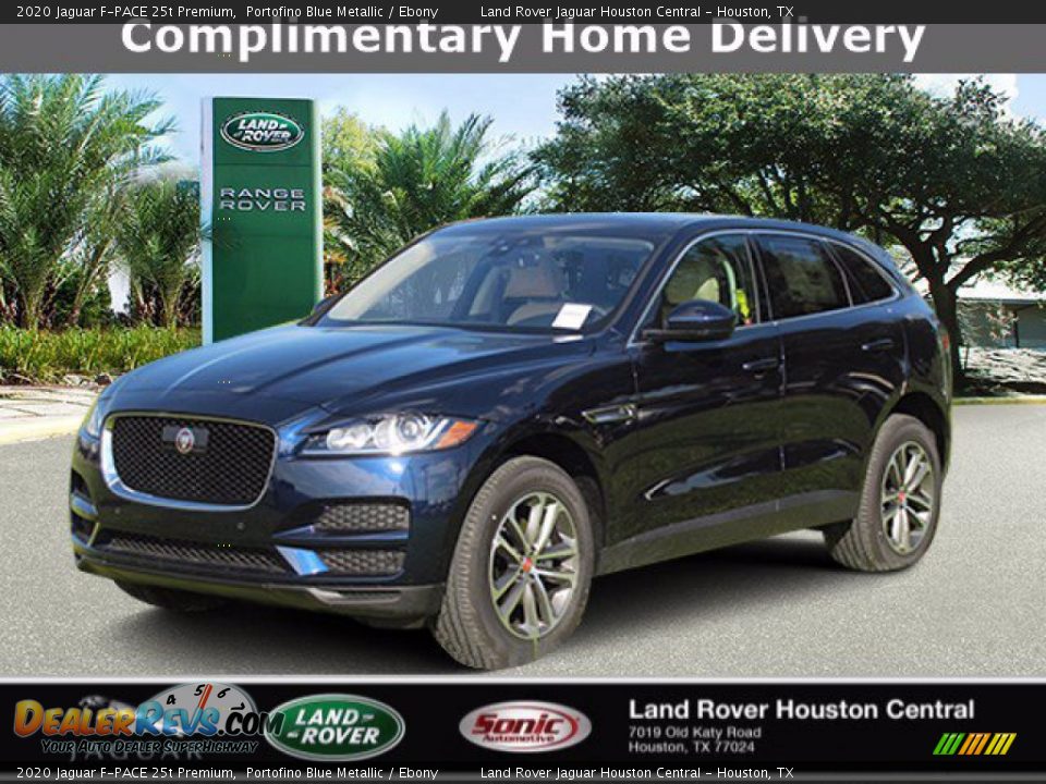 2020 Jaguar F-PACE 25t Premium Portofino Blue Metallic / Ebony Photo #1