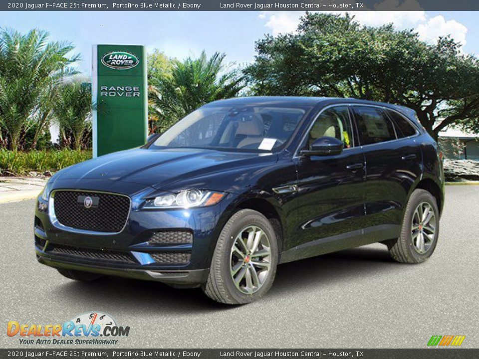 2020 Jaguar F-PACE 25t Premium Portofino Blue Metallic / Ebony Photo #2