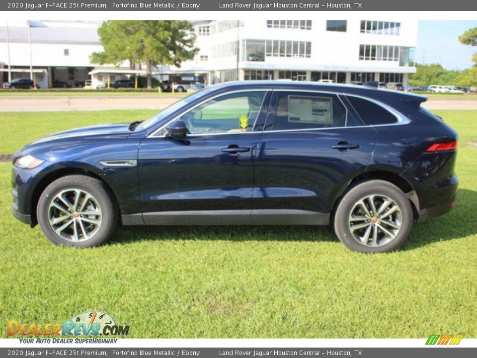 2020 Jaguar F-PACE 25t Premium Portofino Blue Metallic / Ebony Photo #6