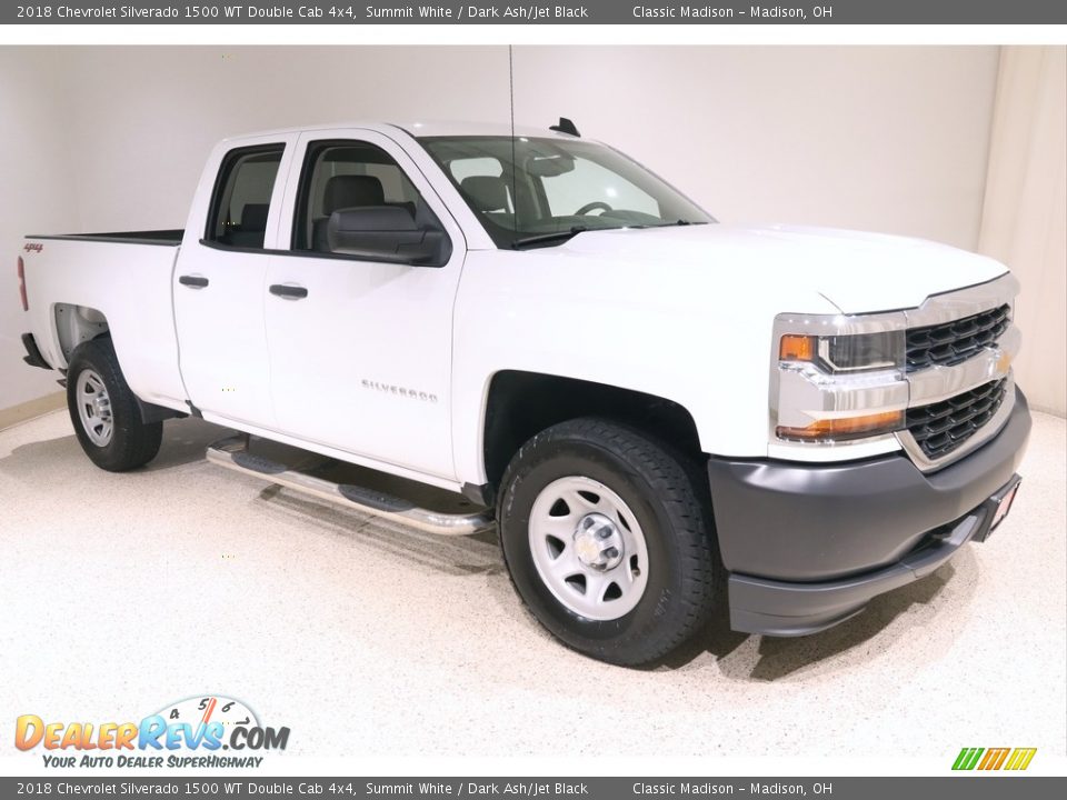 2018 Chevrolet Silverado 1500 WT Double Cab 4x4 Summit White / Dark Ash/Jet Black Photo #1