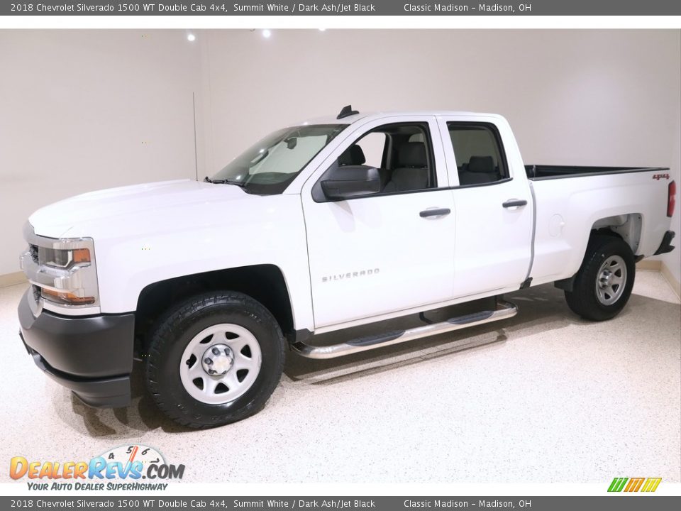 2018 Chevrolet Silverado 1500 WT Double Cab 4x4 Summit White / Dark Ash/Jet Black Photo #3