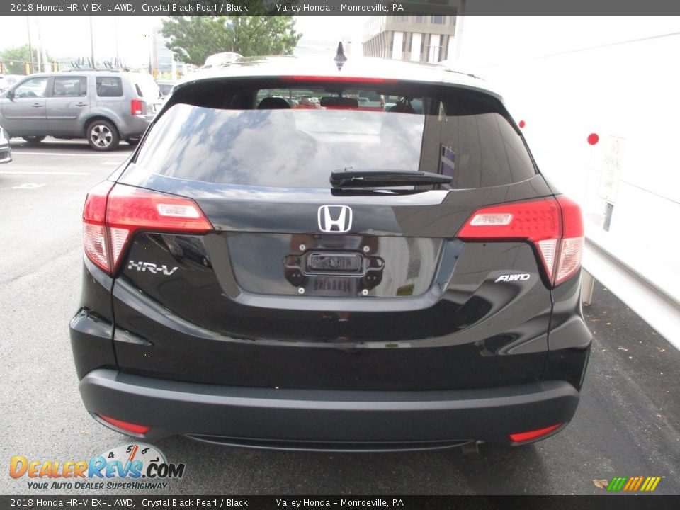 2018 Honda HR-V EX-L AWD Crystal Black Pearl / Black Photo #4