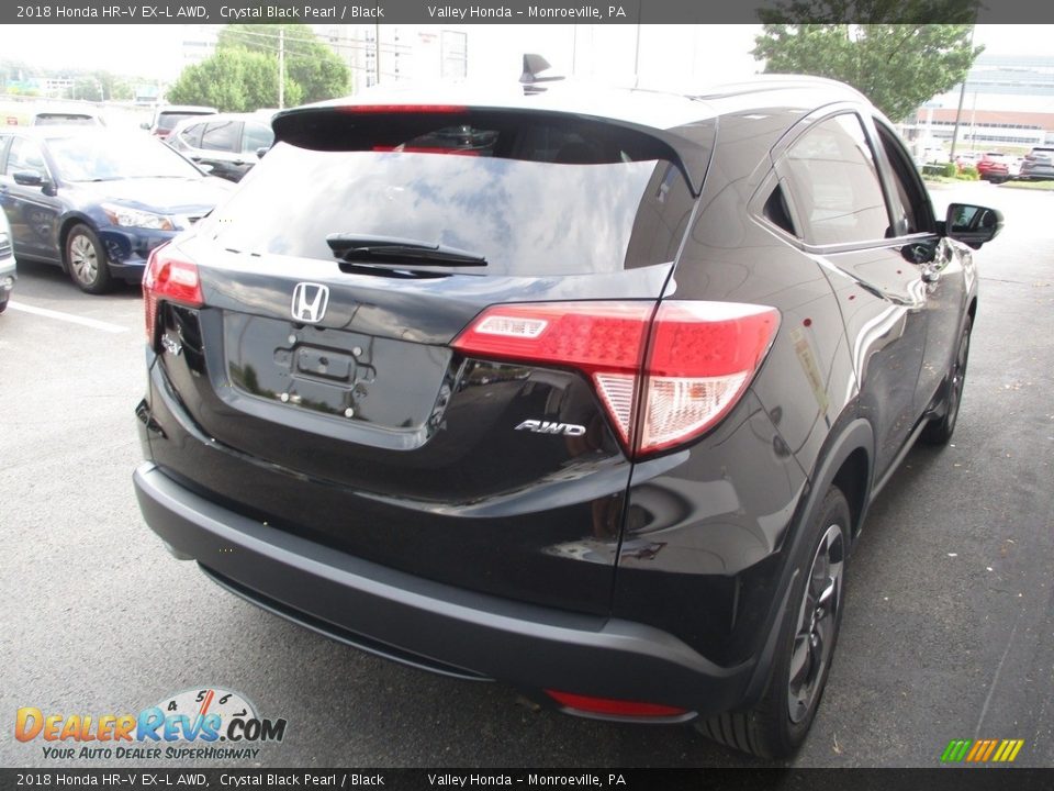 2018 Honda HR-V EX-L AWD Crystal Black Pearl / Black Photo #5