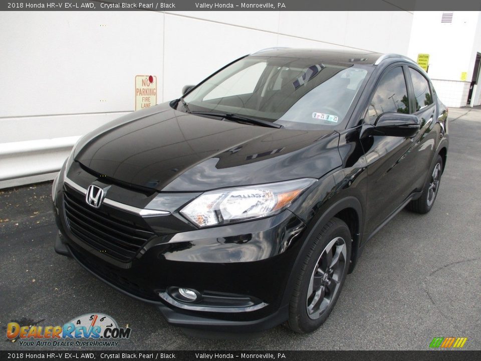 2018 Honda HR-V EX-L AWD Crystal Black Pearl / Black Photo #9