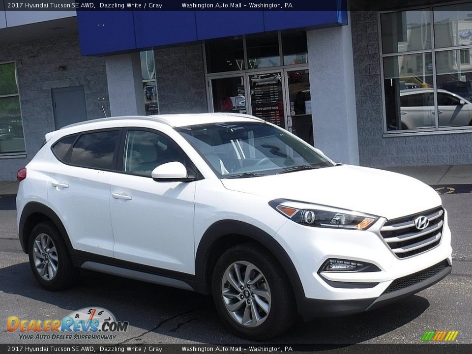 2017 Hyundai Tucson SE AWD Dazzling White / Gray Photo #1