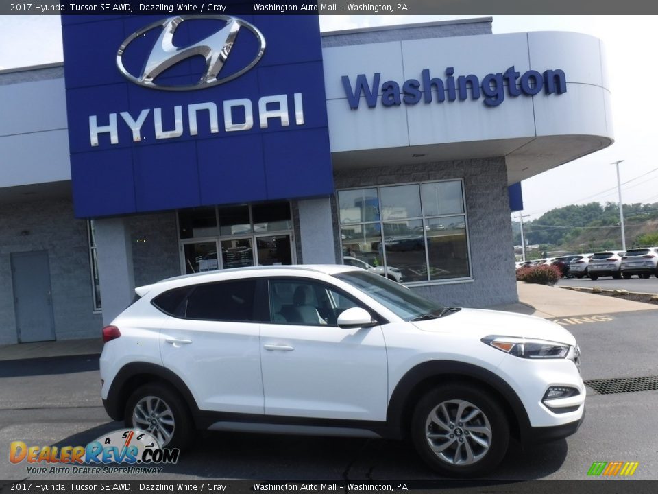 2017 Hyundai Tucson SE AWD Dazzling White / Gray Photo #2
