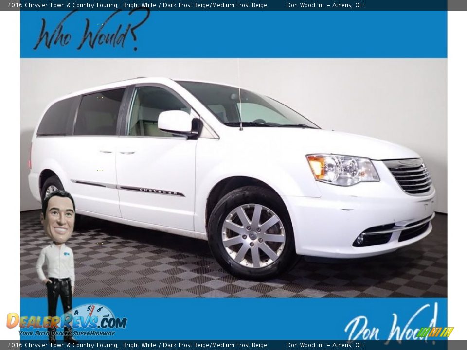 2016 Chrysler Town & Country Touring Bright White / Dark Frost Beige/Medium Frost Beige Photo #1