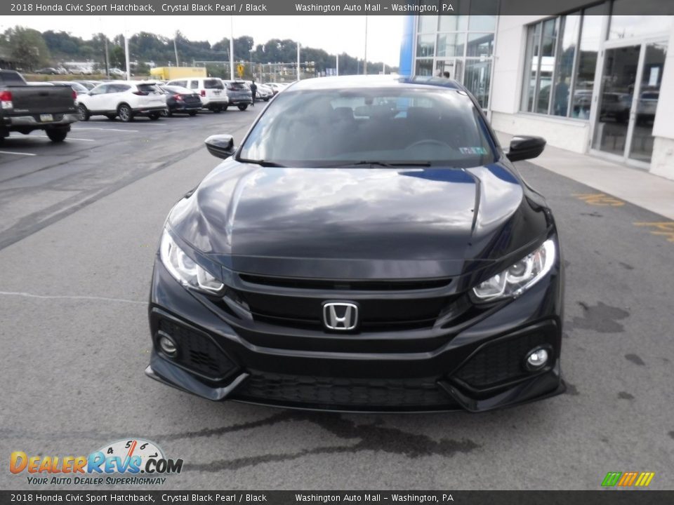 2018 Honda Civic Sport Hatchback Crystal Black Pearl / Black Photo #4