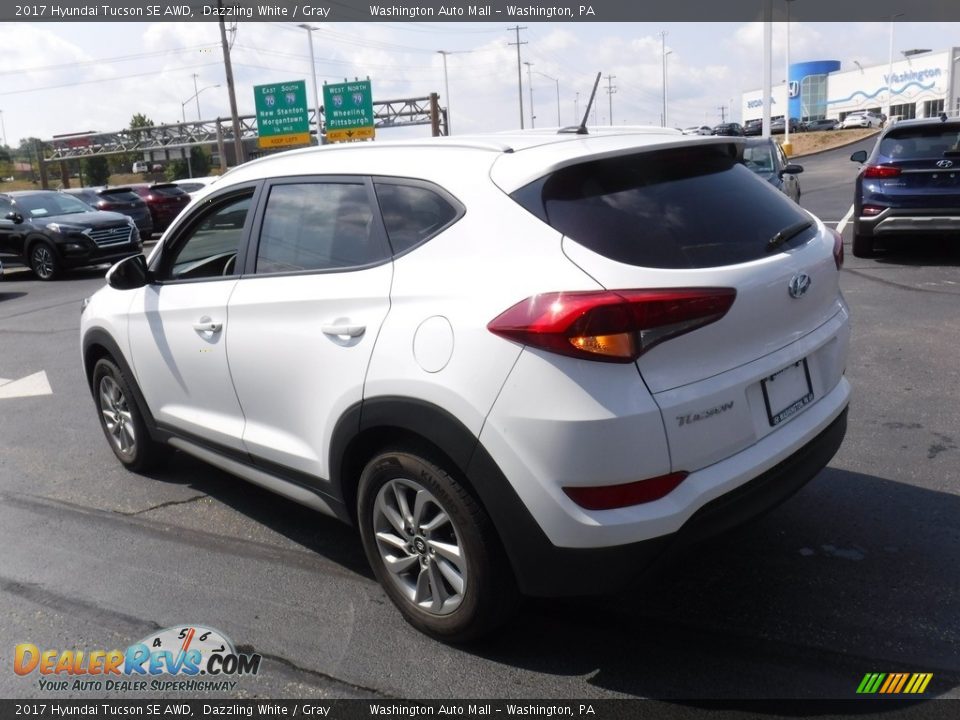 2017 Hyundai Tucson SE AWD Dazzling White / Gray Photo #7