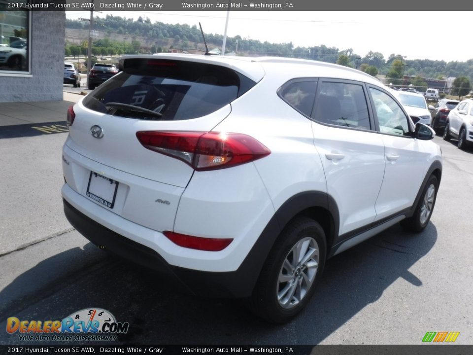 2017 Hyundai Tucson SE AWD Dazzling White / Gray Photo #9