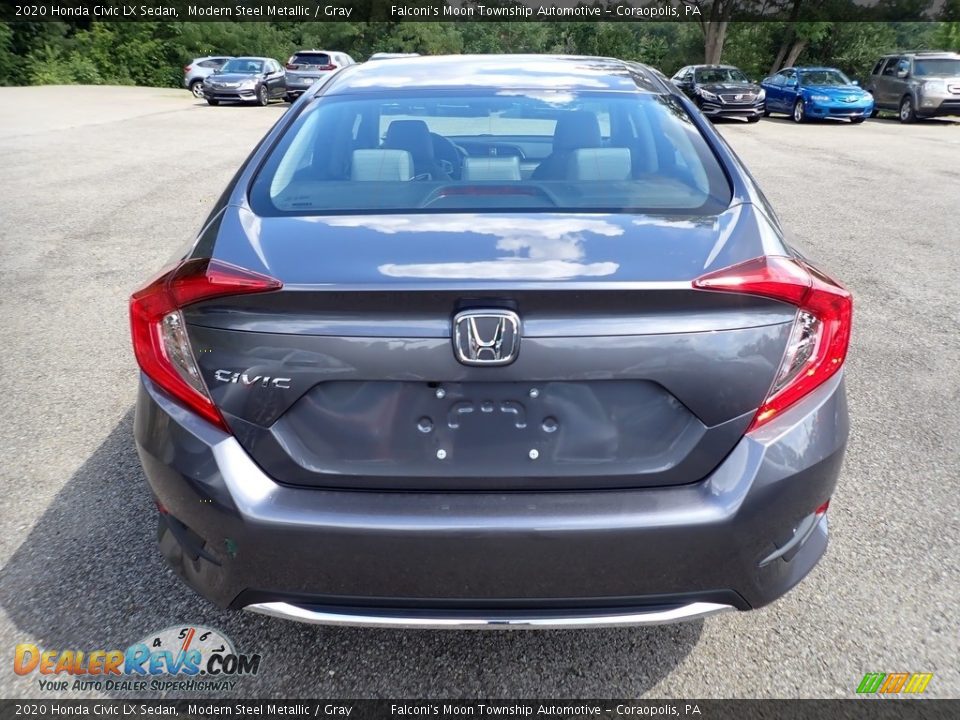 2020 Honda Civic LX Sedan Modern Steel Metallic / Gray Photo #4