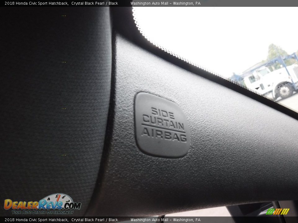2018 Honda Civic Sport Hatchback Crystal Black Pearl / Black Photo #20