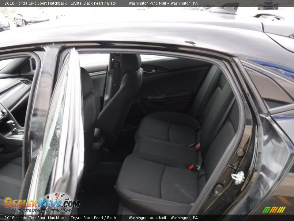 2018 Honda Civic Sport Hatchback Crystal Black Pearl / Black Photo #21