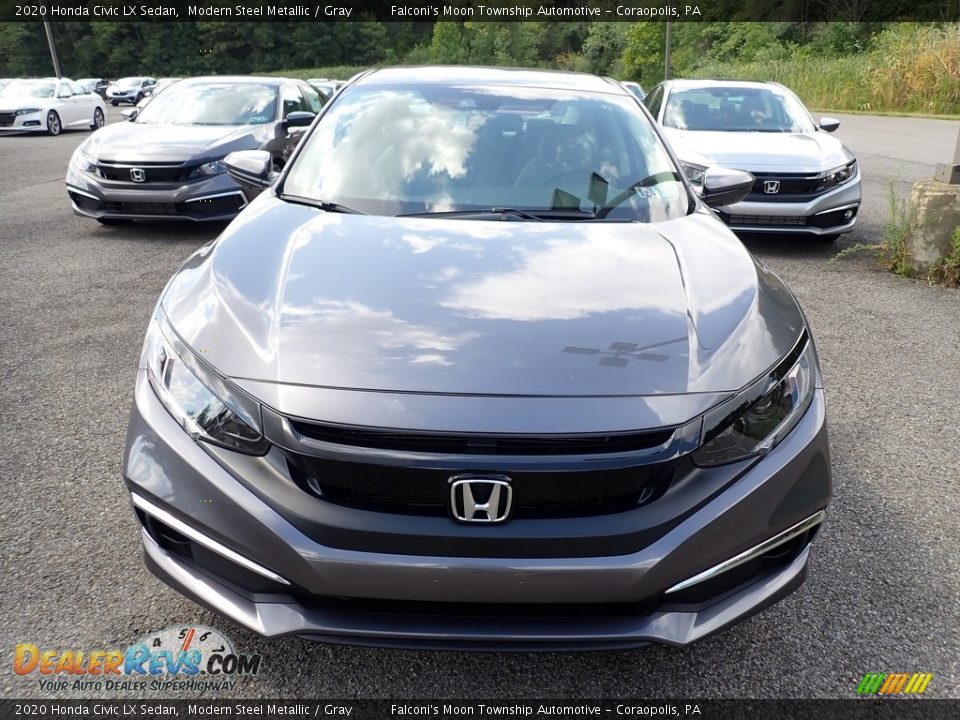 2020 Honda Civic LX Sedan Modern Steel Metallic / Gray Photo #7