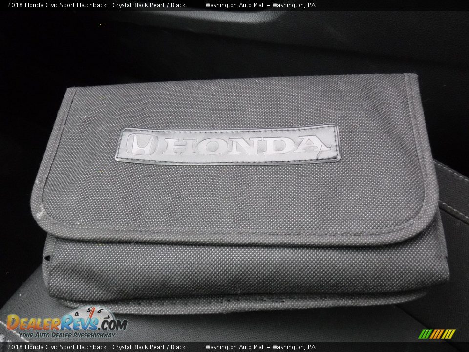 2018 Honda Civic Sport Hatchback Crystal Black Pearl / Black Photo #23