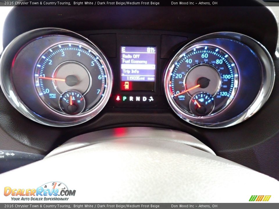 2016 Chrysler Town & Country Touring Bright White / Dark Frost Beige/Medium Frost Beige Photo #27