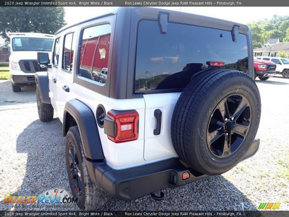2020 Jeep Wrangler Unlimited Sport 4x4 Bright White / Black Photo #3