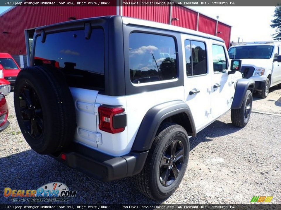 2020 Jeep Wrangler Unlimited Sport 4x4 Bright White / Black Photo #5