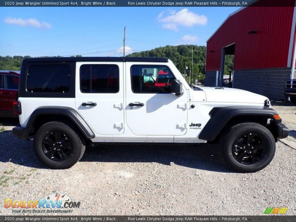 2020 Jeep Wrangler Unlimited Sport 4x4 Bright White / Black Photo #6