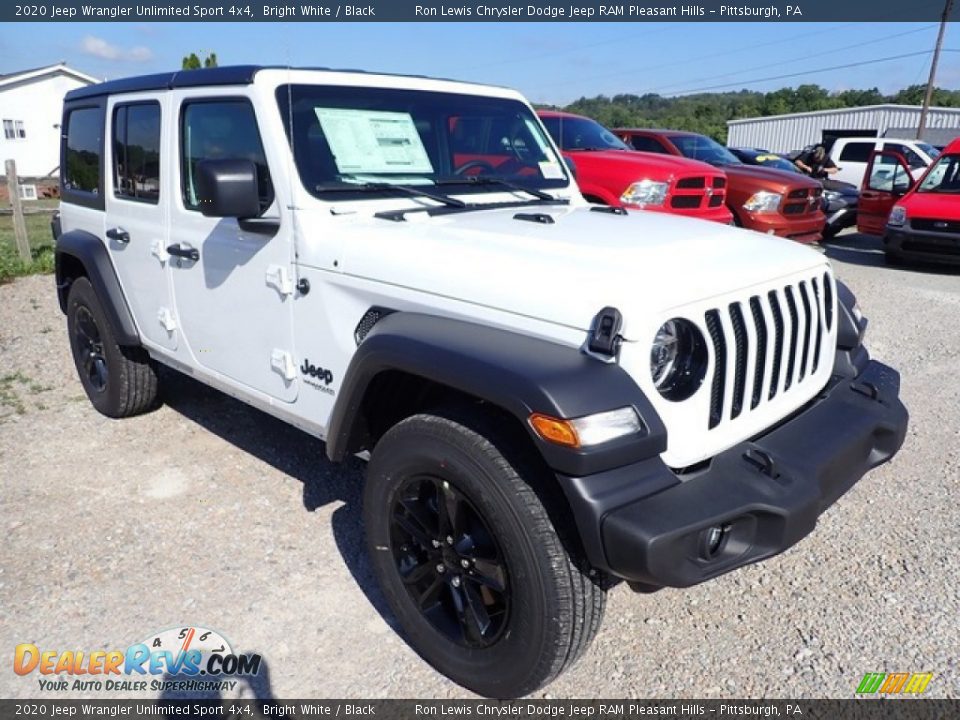 2020 Jeep Wrangler Unlimited Sport 4x4 Bright White / Black Photo #7