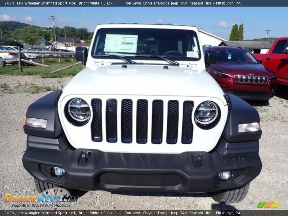 2020 Jeep Wrangler Unlimited Sport 4x4 Bright White / Black Photo #8