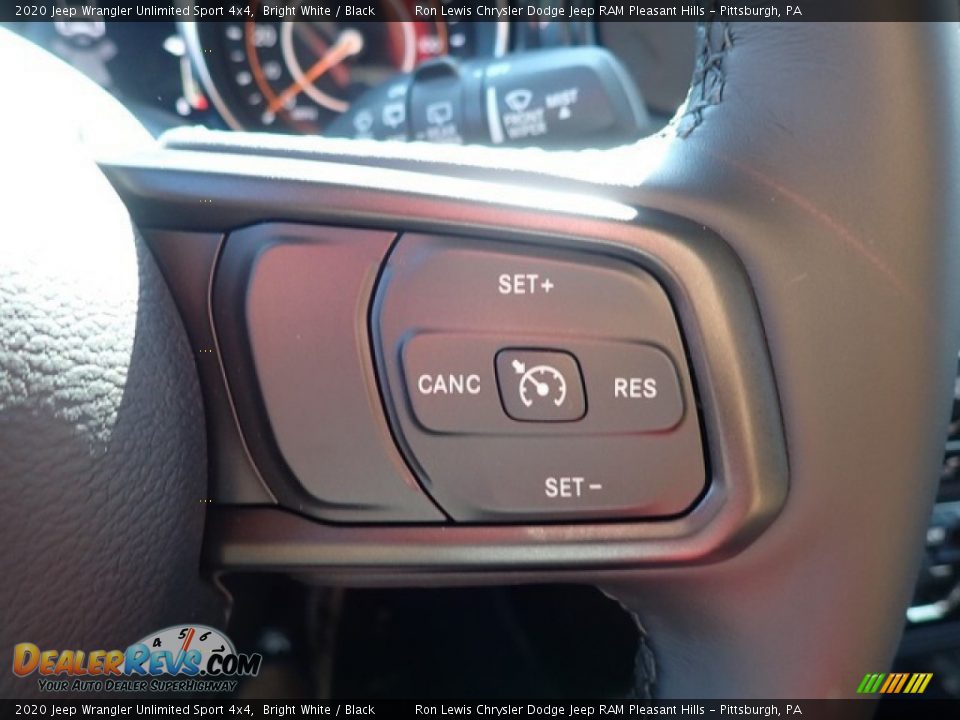 2020 Jeep Wrangler Unlimited Sport 4x4 Bright White / Black Photo #17