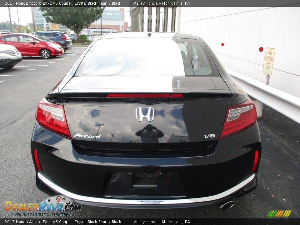 2017 Honda Accord EX-L V6 Coupe Crystal Black Pearl / Black Photo #4