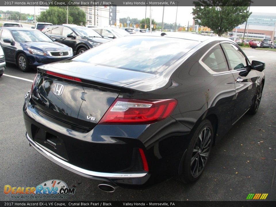 2017 Honda Accord EX-L V6 Coupe Crystal Black Pearl / Black Photo #5