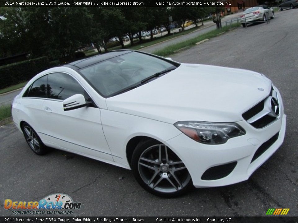 2014 Mercedes-Benz E 350 Coupe Polar White / Silk Beige/Espresso Brown Photo #3