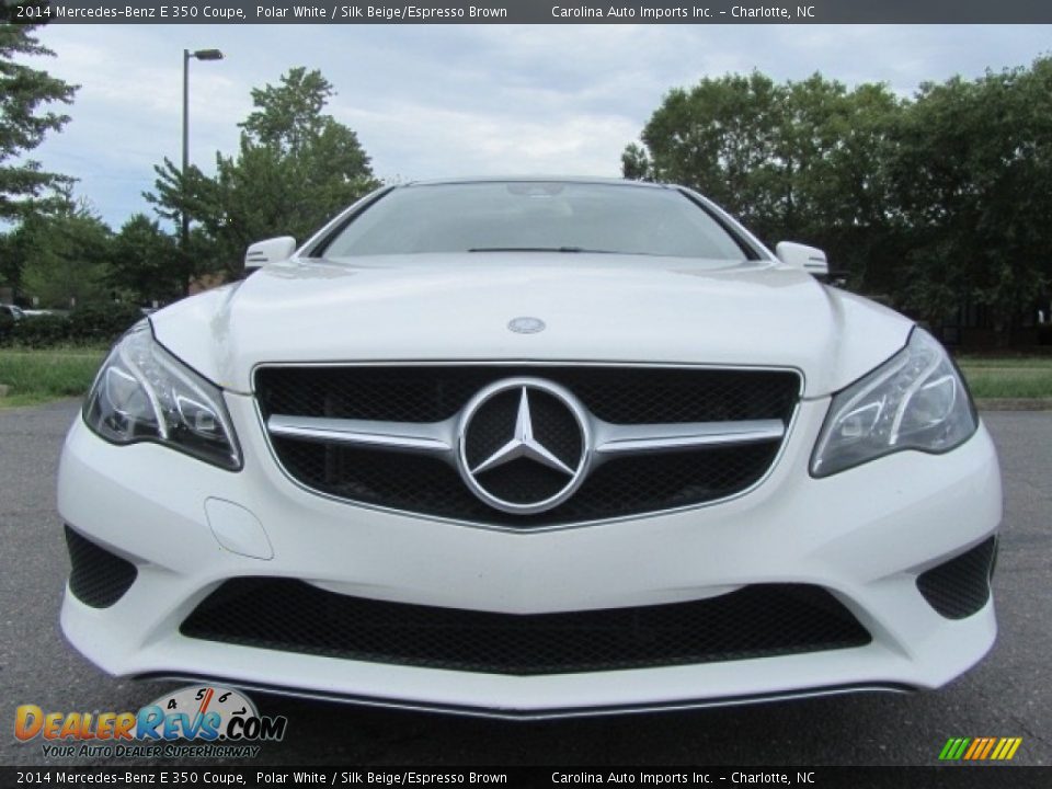 2014 Mercedes-Benz E 350 Coupe Polar White / Silk Beige/Espresso Brown Photo #4