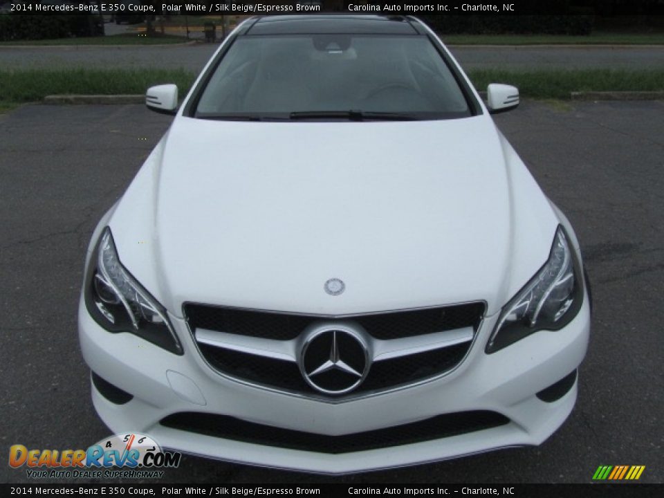 2014 Mercedes-Benz E 350 Coupe Polar White / Silk Beige/Espresso Brown Photo #5