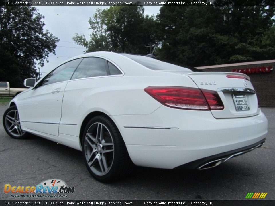 2014 Mercedes-Benz E 350 Coupe Polar White / Silk Beige/Espresso Brown Photo #8